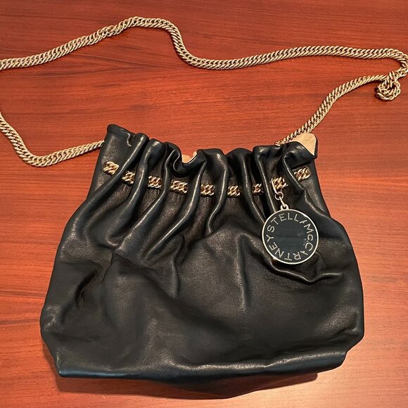 Stella McCartney Gold Chain Bucky Bag, Black - Picture 1 of 4